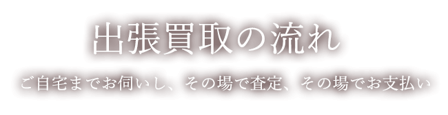 出張買取の流れ